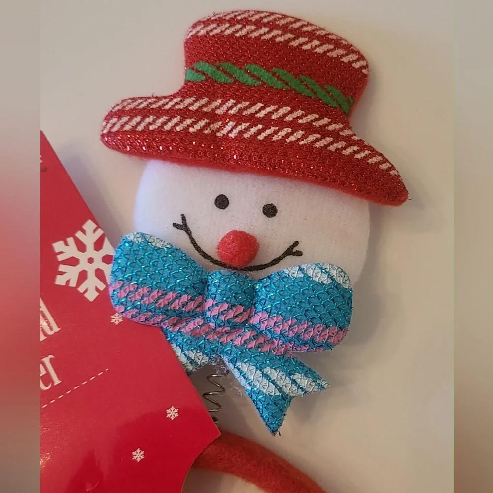 Holiday Headband Bopper Trio - Red Santa, Snowman, Reindeer